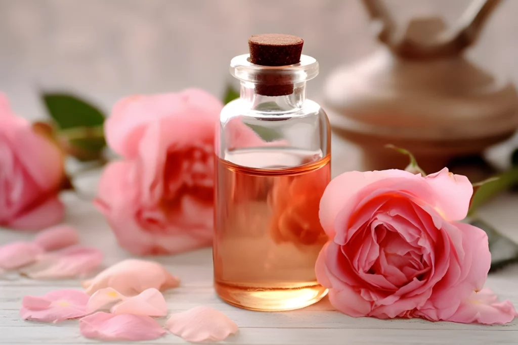 Huile essentielle de rose.
