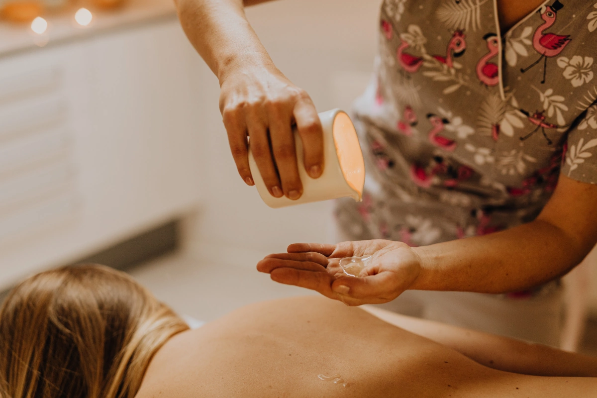 Huile massage.